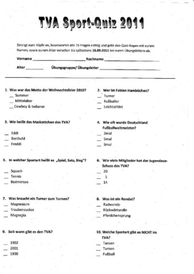 Sport Quizfragen Sport Quizfragen